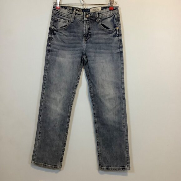Axel Boys Jeans Size 14 Classic Straight Light Wash Embroidered Pockets - Picture 1 of 13